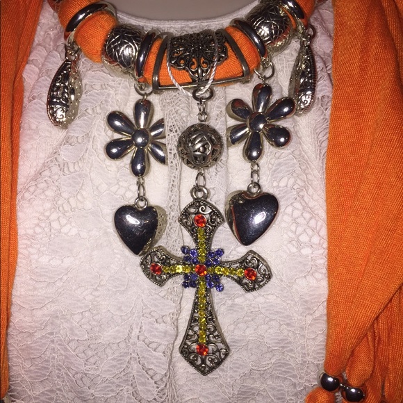 🎀 🆕 Boho/ Chic scarf necklace - Picture 7 of 12